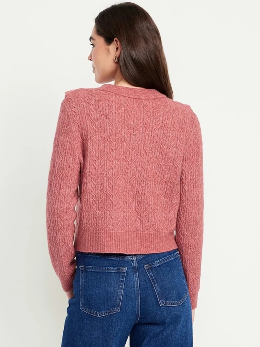 NWT Old Navy Wool-Blend Cropped Ruffle Sweater